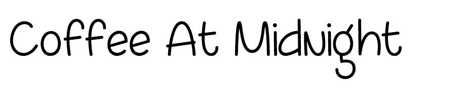 Coffee At Midnight font